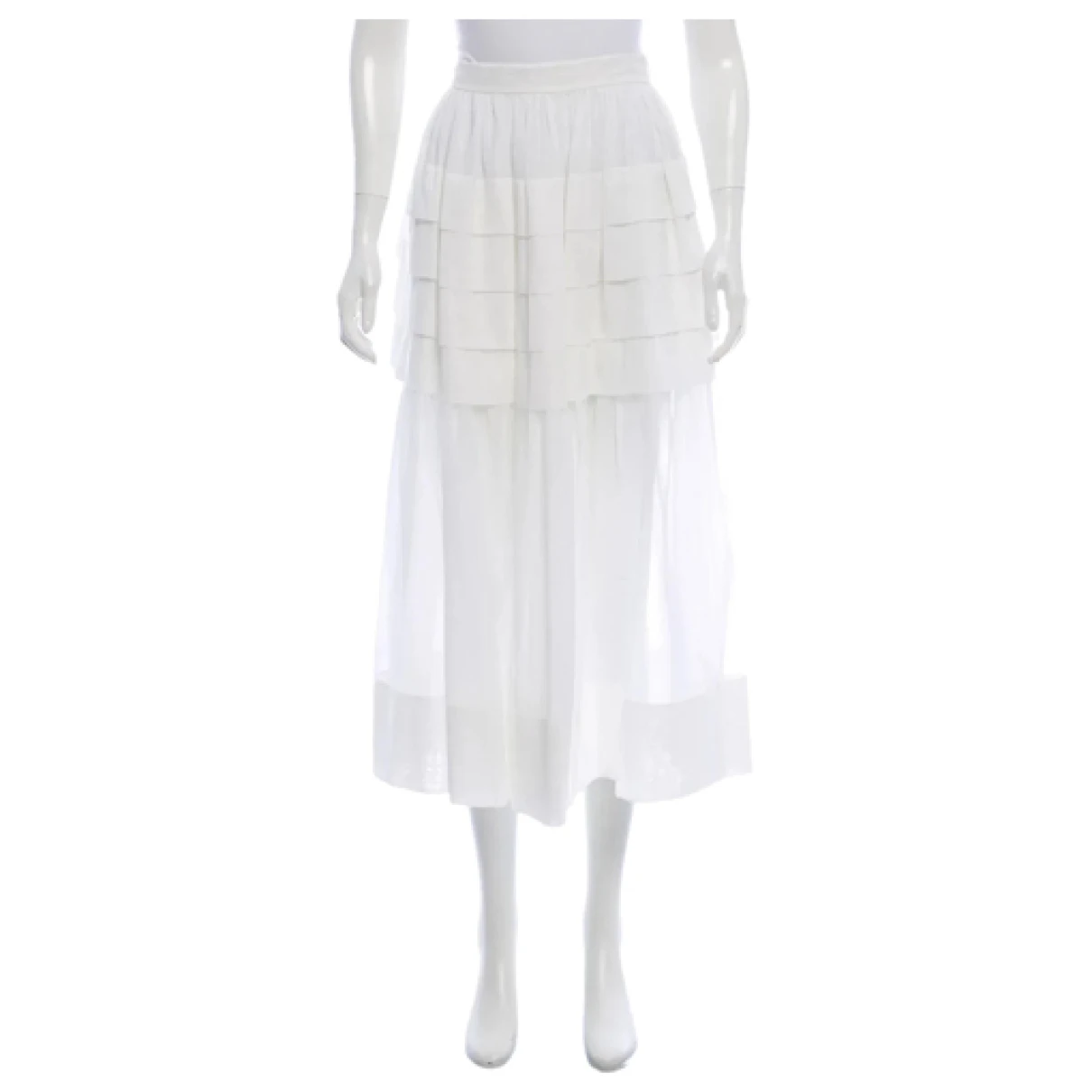 Pre-owned Michael Kors Mid-length Skirt In White