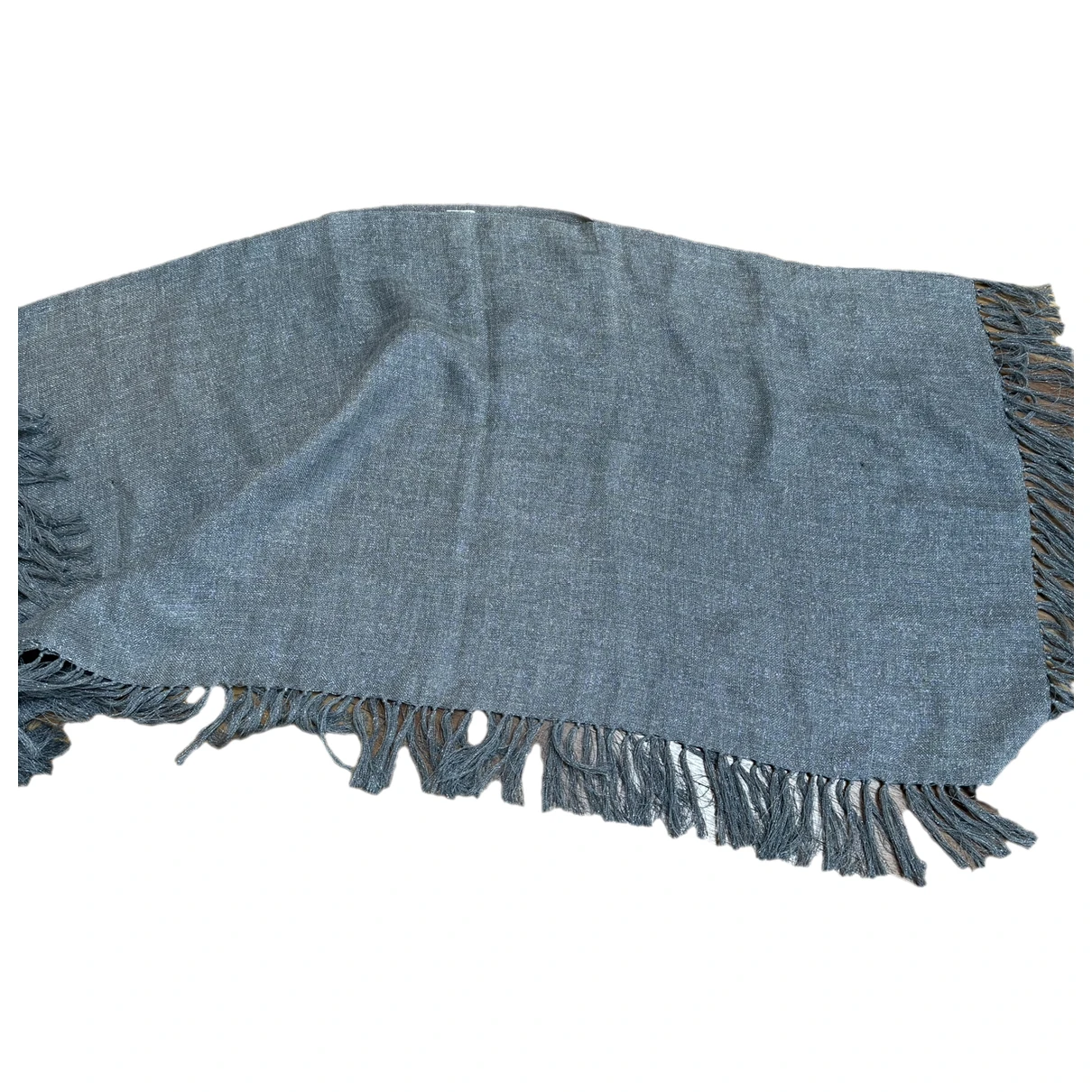 Pre-owned Brunello Cucinelli Linen Scarf In Grey