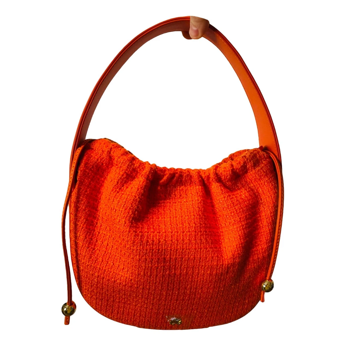 Pre-owned Lele Sadoughi Tweed Mini Bag In Orange