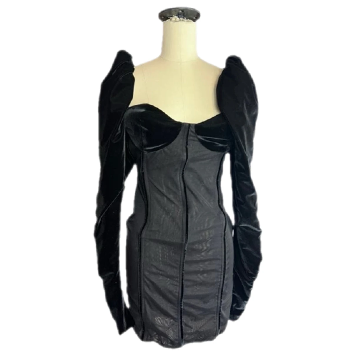 Pre-owned Laquan Smith Mini Dress In Black