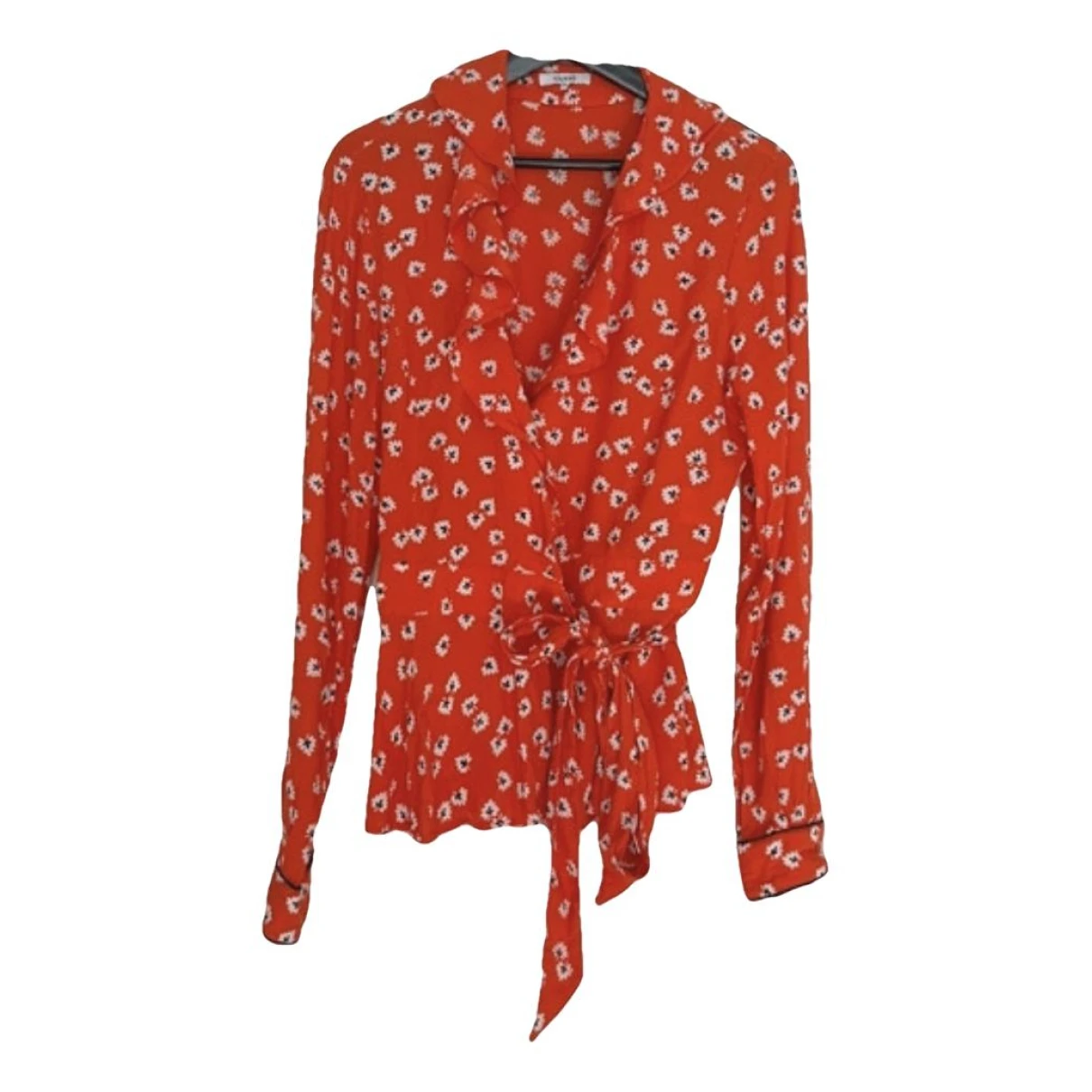 Pre-owned Ganni Blouse In Red