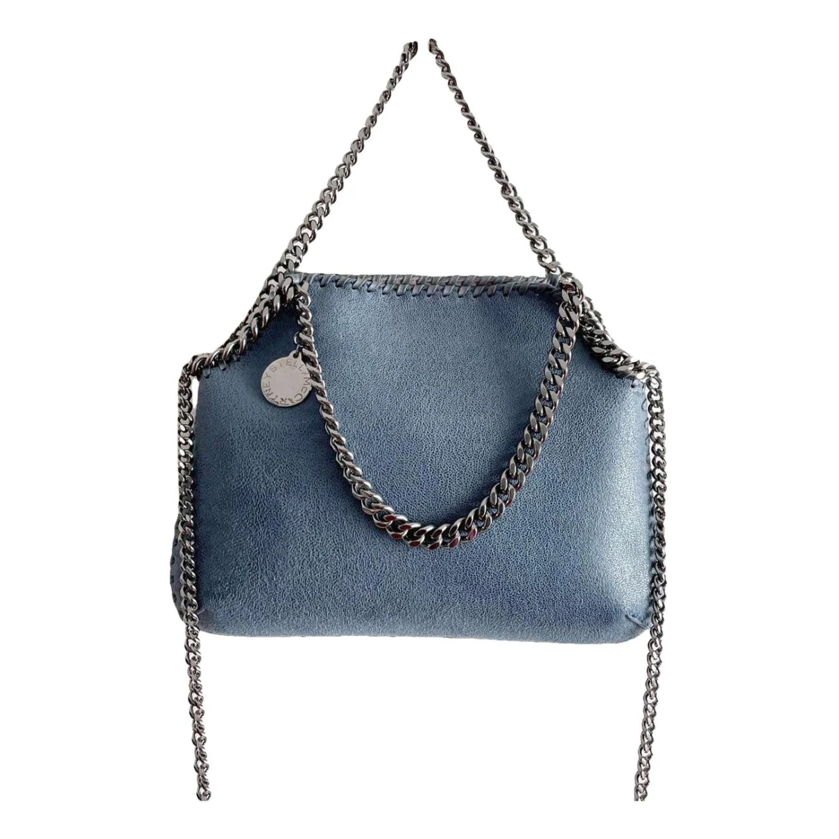 Pre-owned Stella Mccartney Falabella Box Leather Handbag In Blue