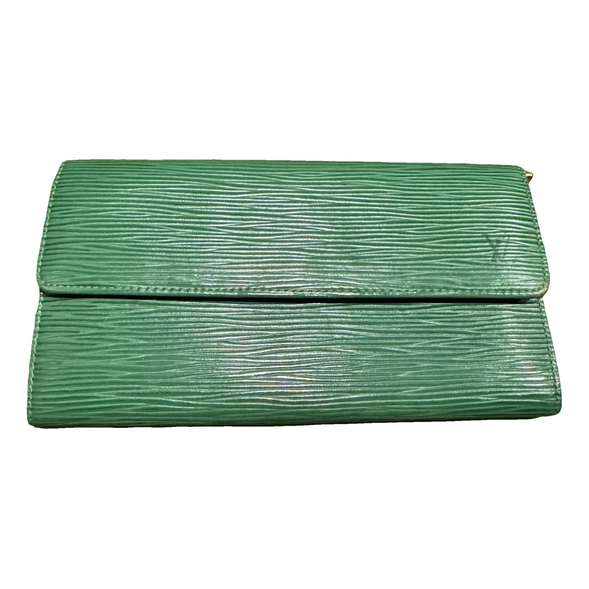 Pre-owned Louis Vuitton Sarah Leather Wallet In Green