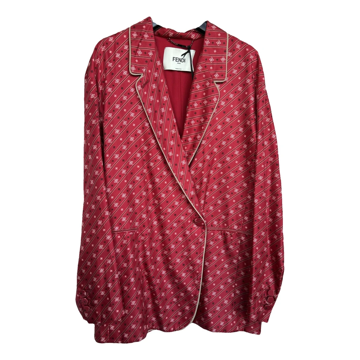 Pre-owned Fendi Silk Jacket In Red