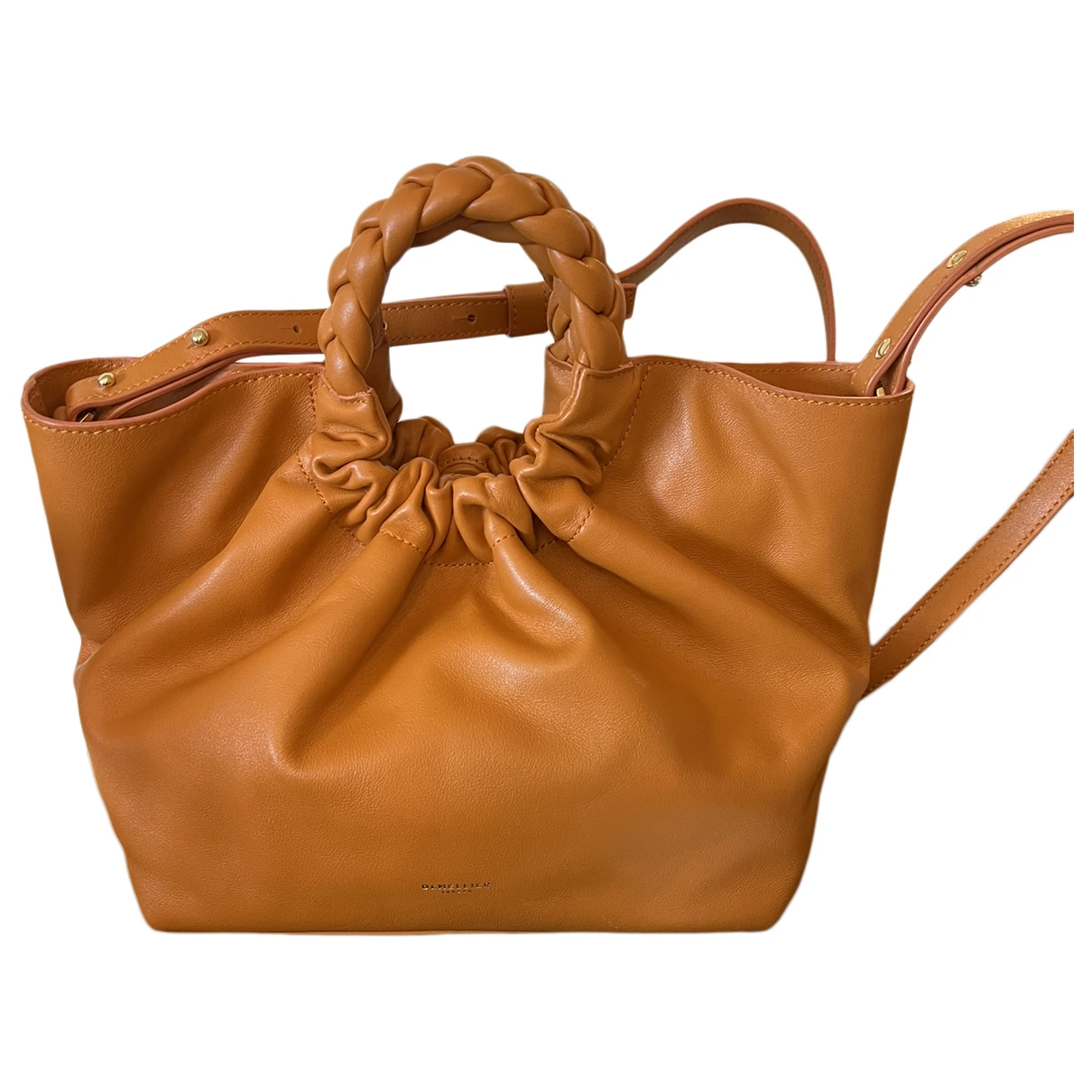 Pre-owned Demellier Leather Tote In Orange