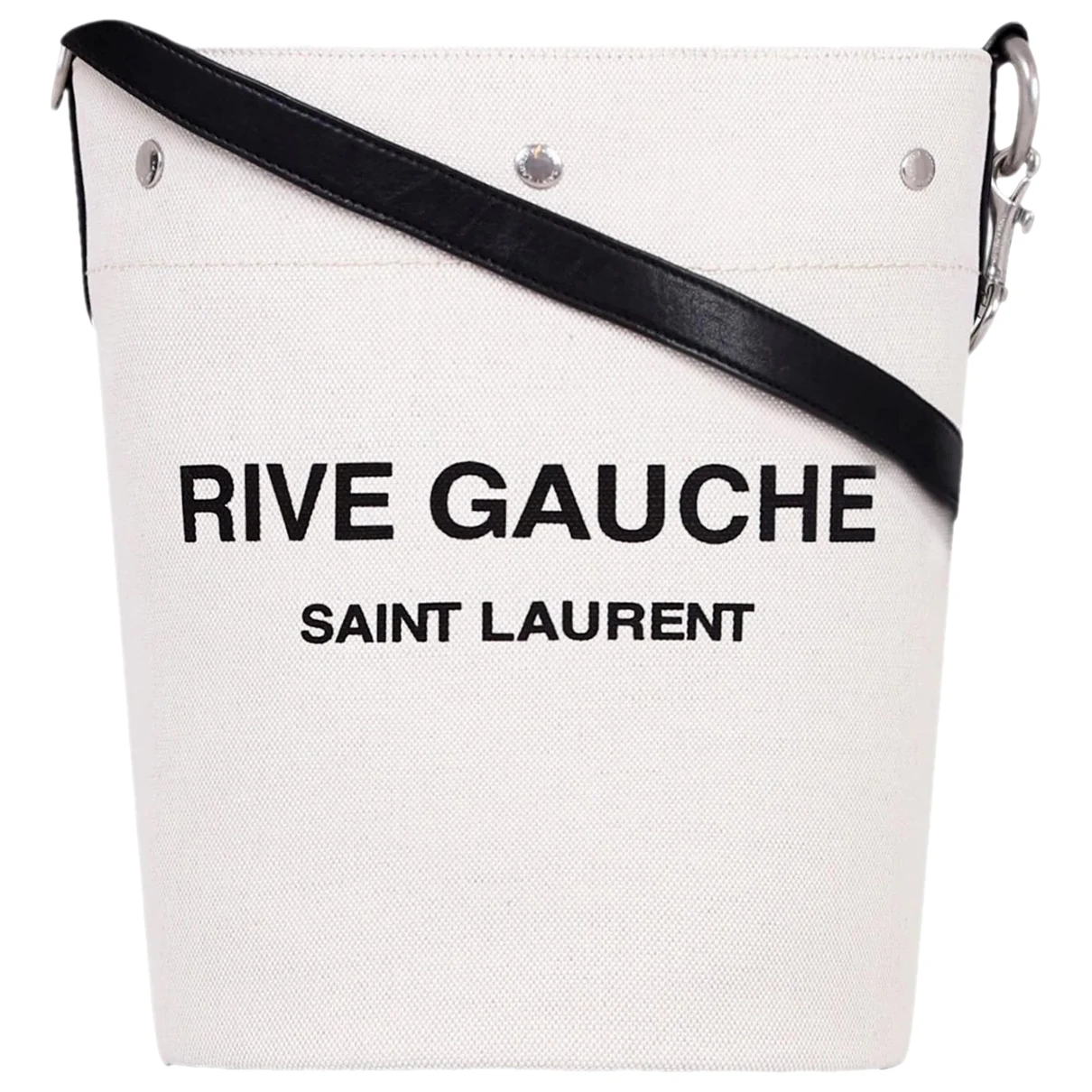 Pre-owned Saint Laurent Rive Gauche Leather Crossbody Bag In White
