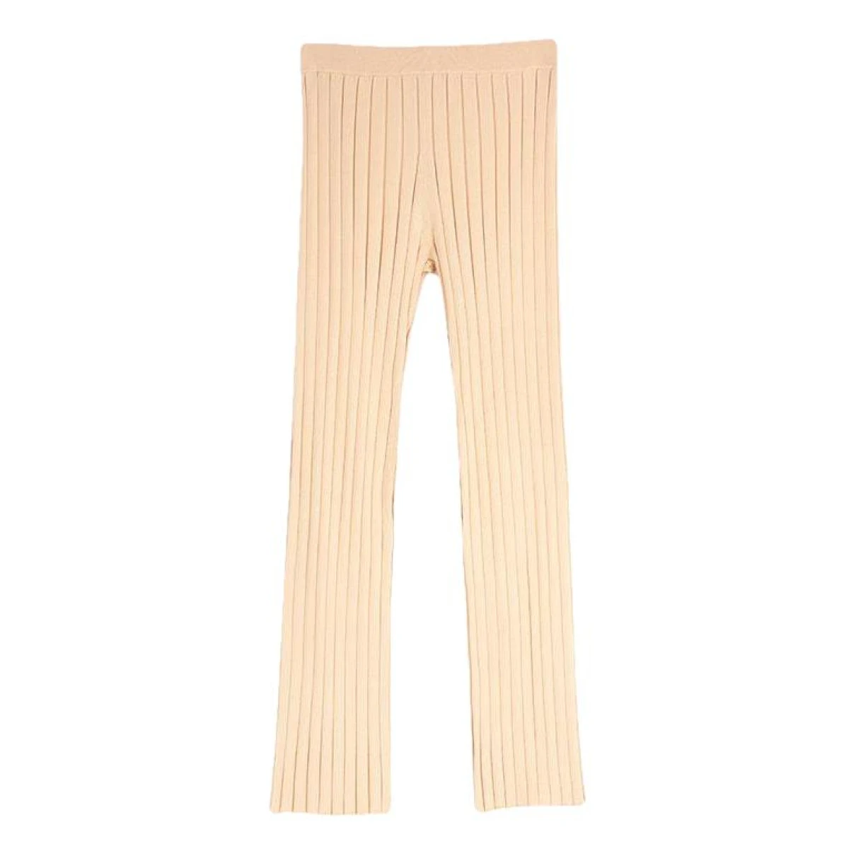 Pre-owned Oroton Trousers In Beige