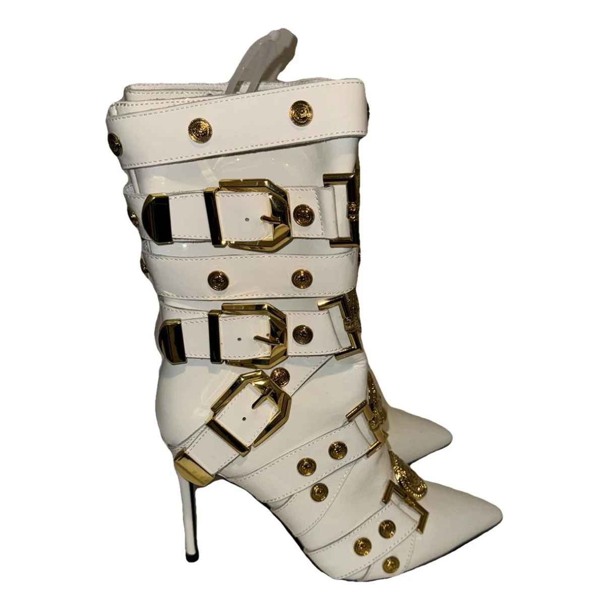 Pre-owned Jeffrey Campbell Patent Leather Boots In White
