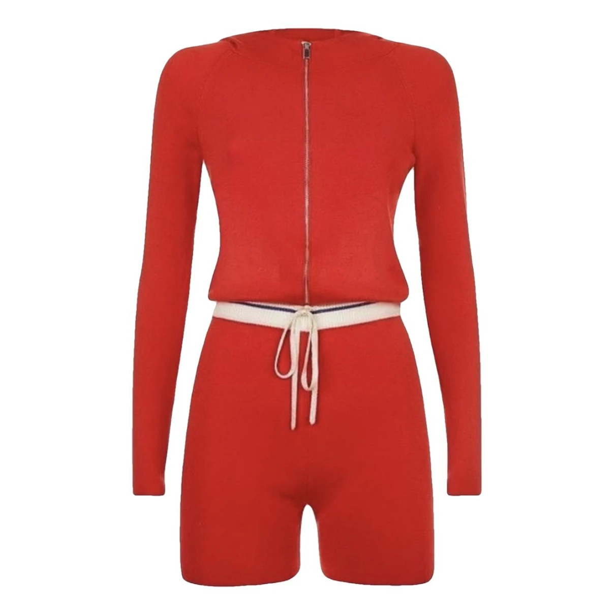 Pre-owned La Perla Silk Jumpsuit In Red
