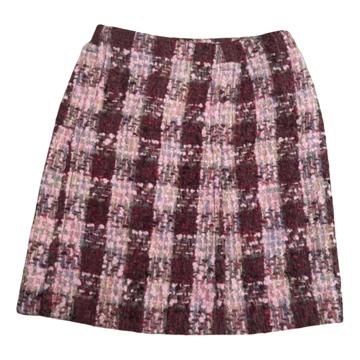Pre-owned Prada Wool Mid-length Skirt In Pink