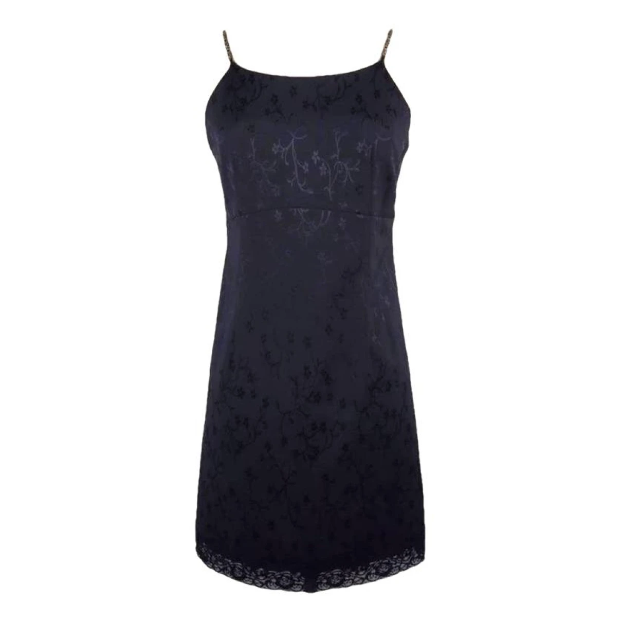 Pre-owned Pierre Cardin Silk Mini Dress In Black