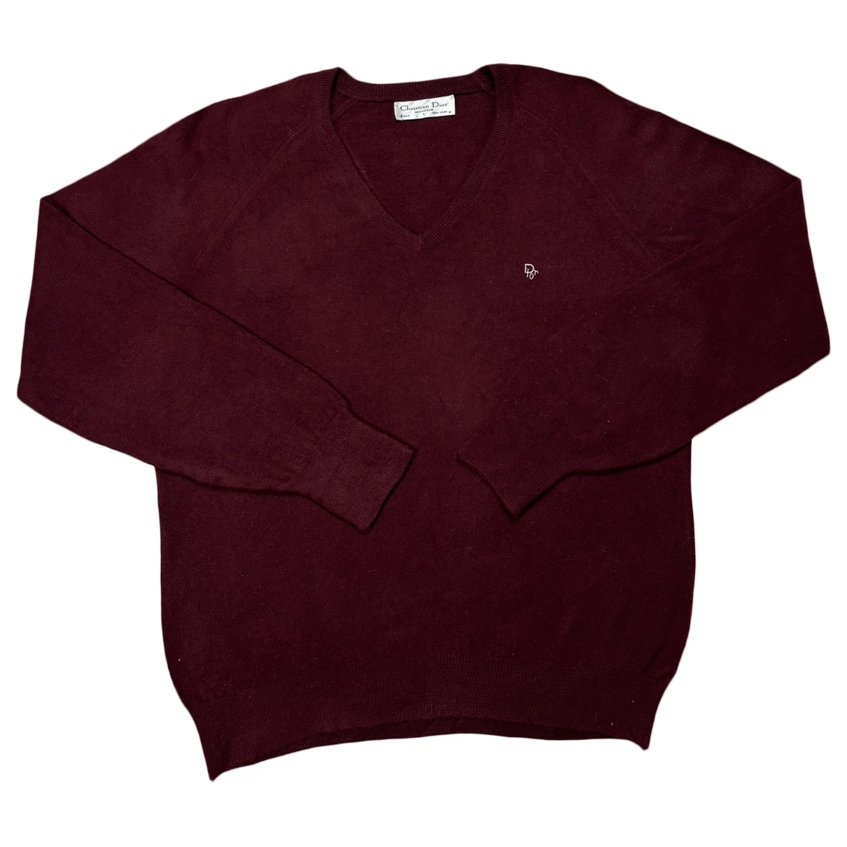 Pre-owned Dior Pull In Burgundy