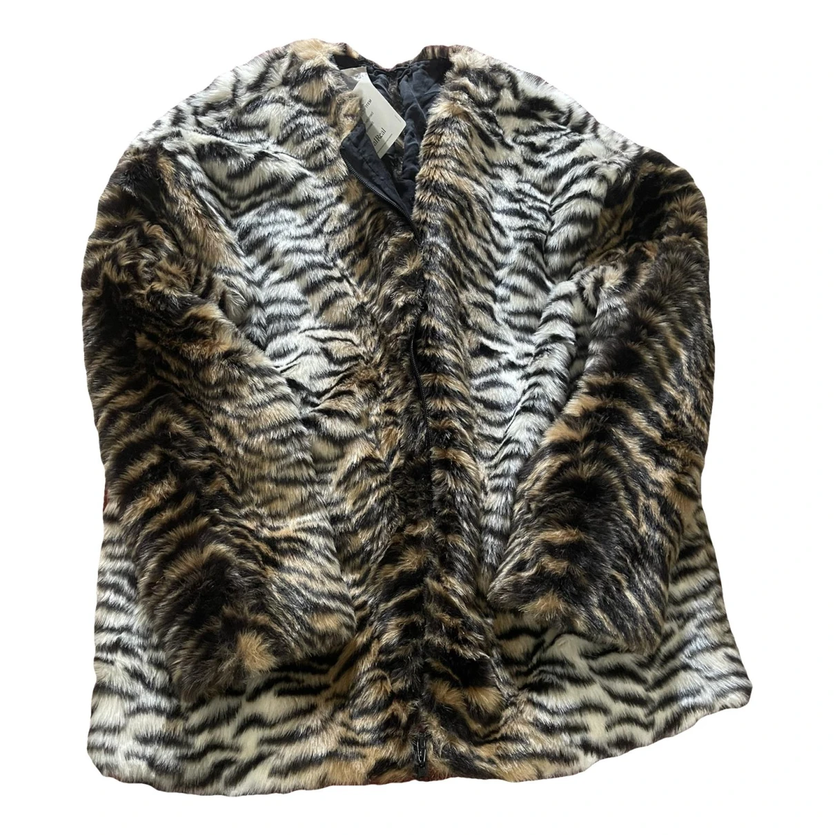 Pre-owned Stella Mccartney Faux Fur Coat In Multicolour