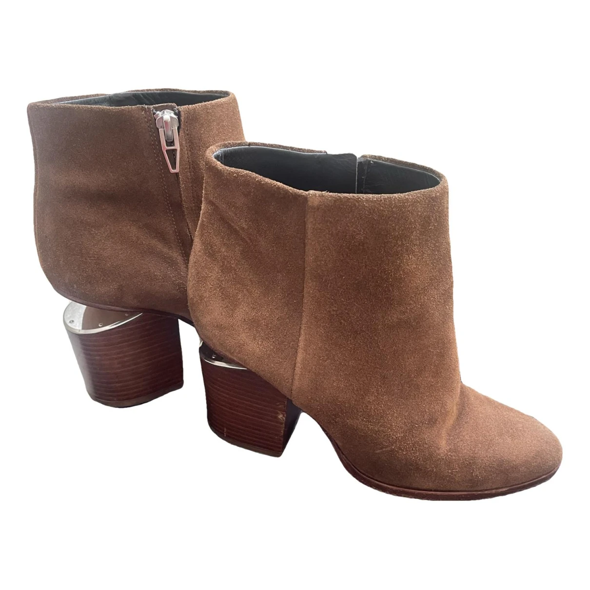 Pre-owned Alexander Wang Ankle Boots In Camel