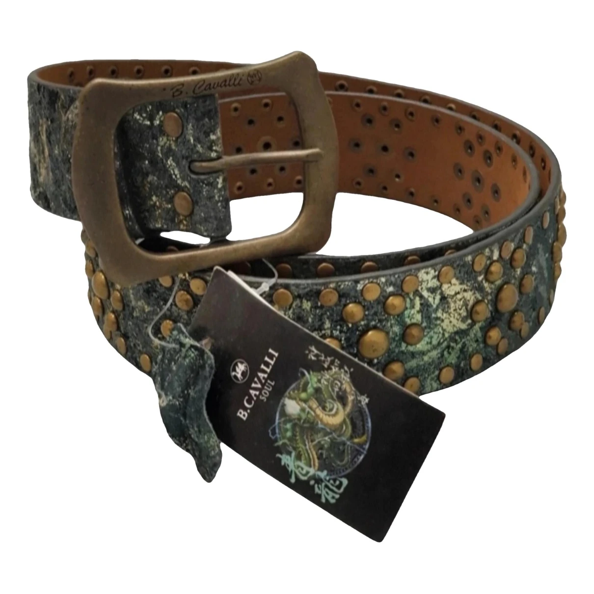 Pre-owned Just Cavalli Leather Belt In Green
