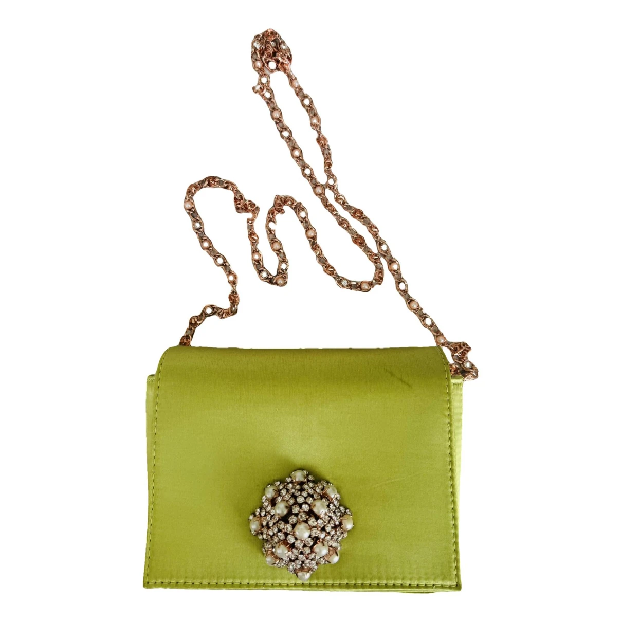 Pre-owned Ted Baker Cloth Clutch Bag In Green