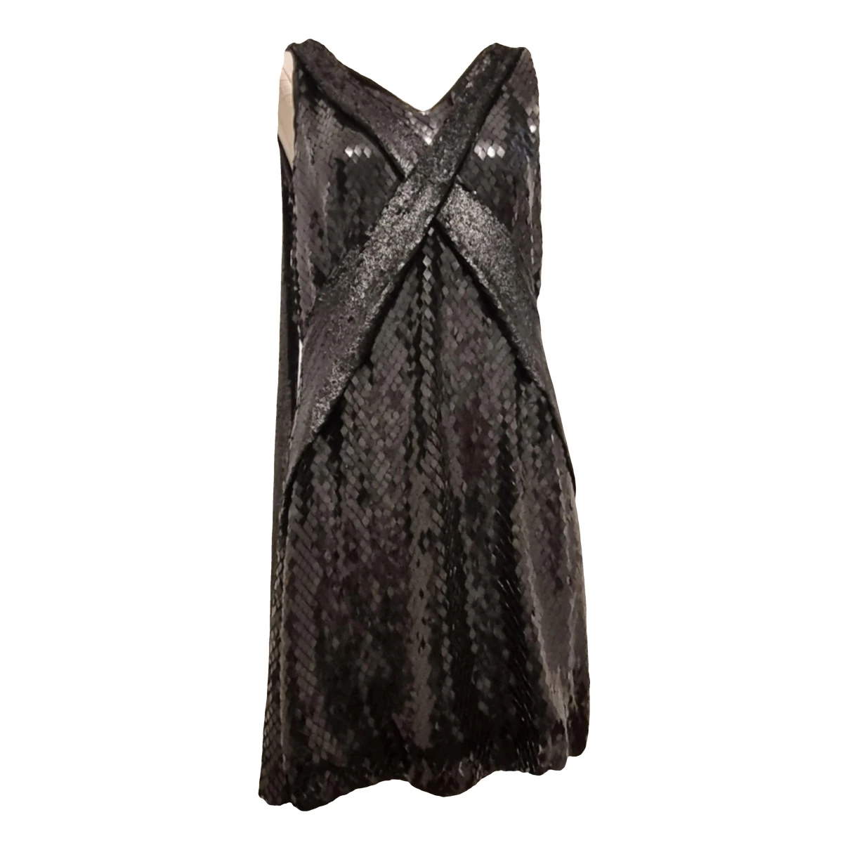Pre-owned Gucci Glitter Mid-length Dress In Black