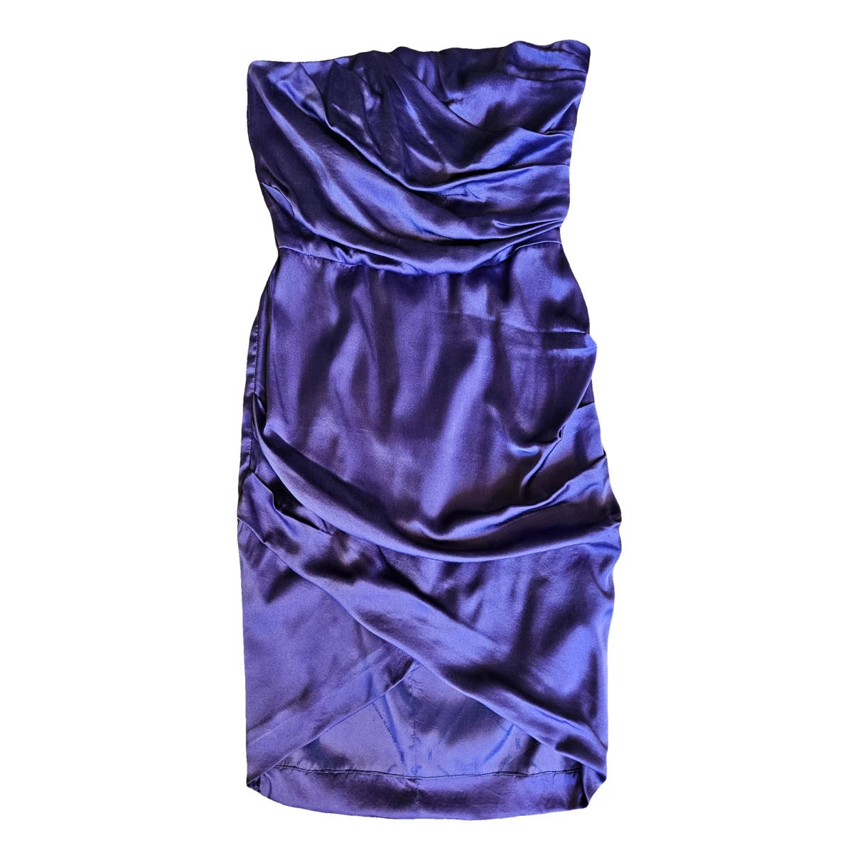 Pre-owned Elisabetta Franchi Silk Mini Dress In Purple