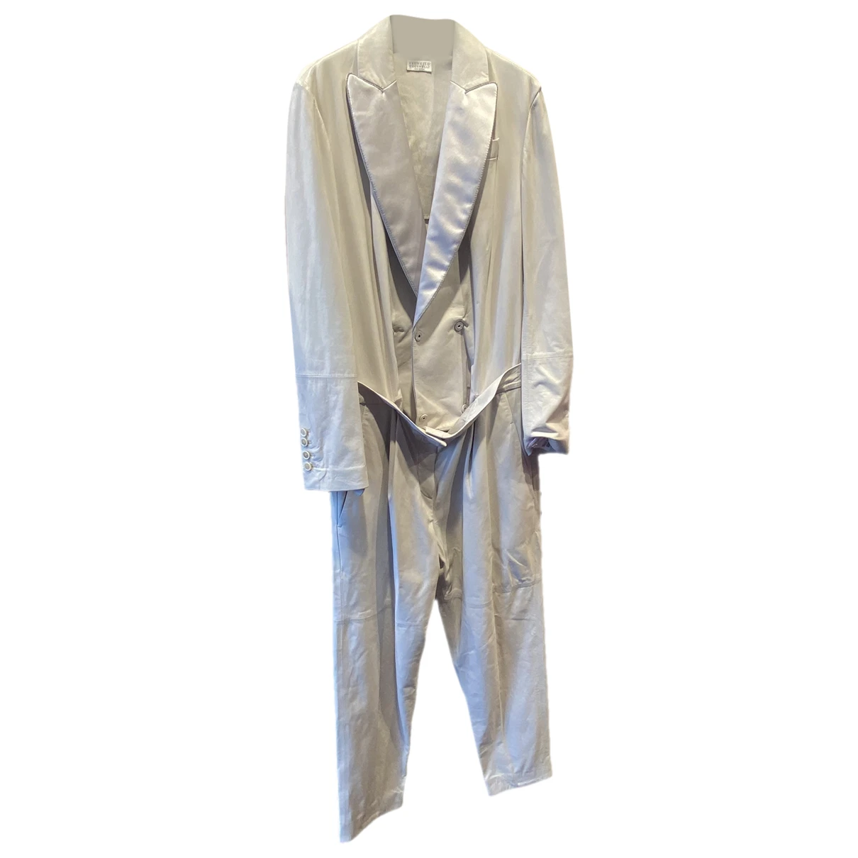 Pre-owned Brunello Cucinelli Leather Jumpsuit In Beige