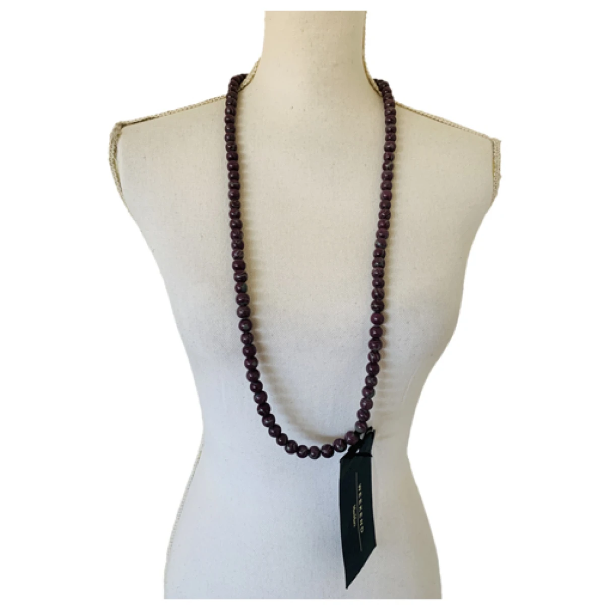 Pre-owned Max Mara Necklace In Purple