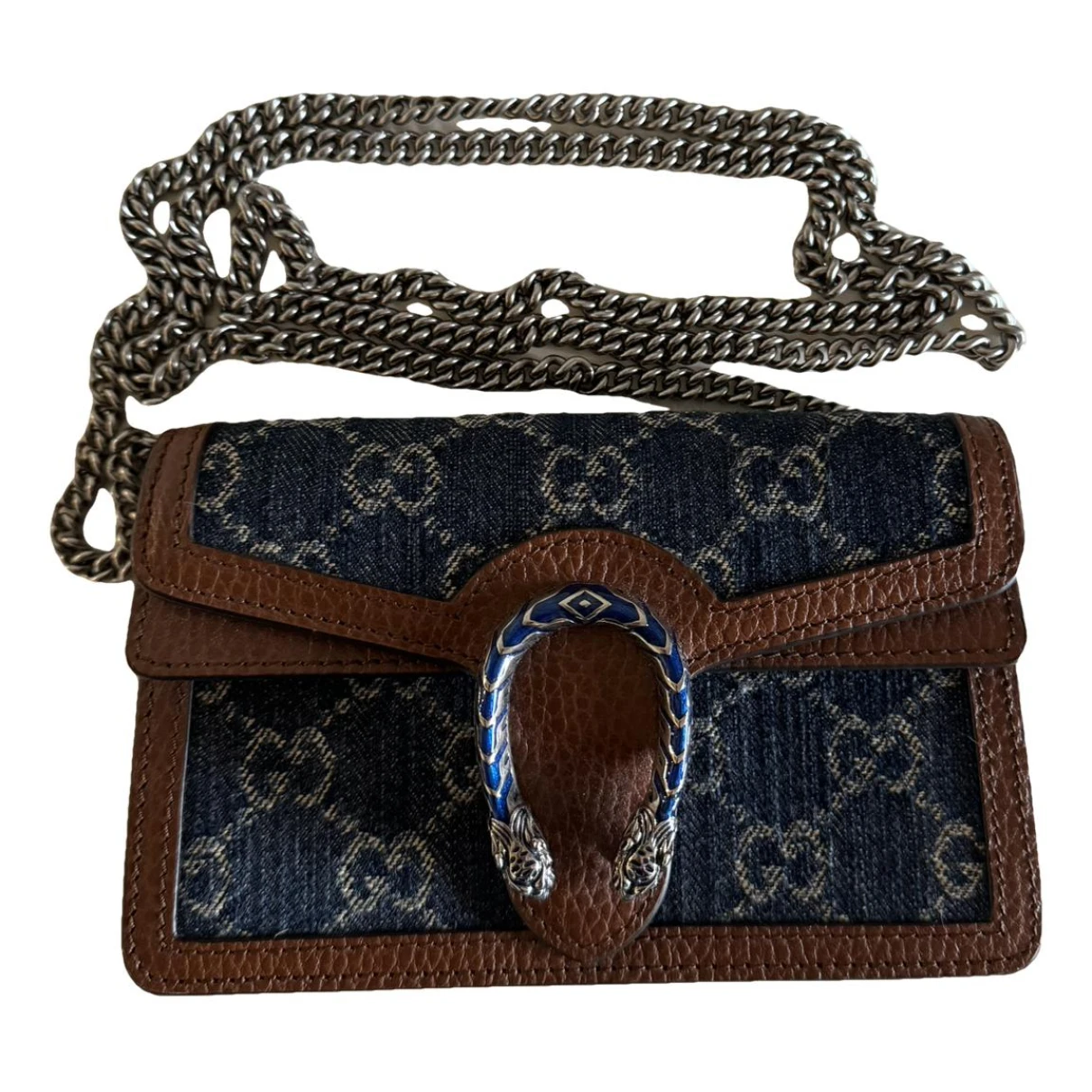 Pre-owned Gucci Dionysus Clutch Bag In Blue