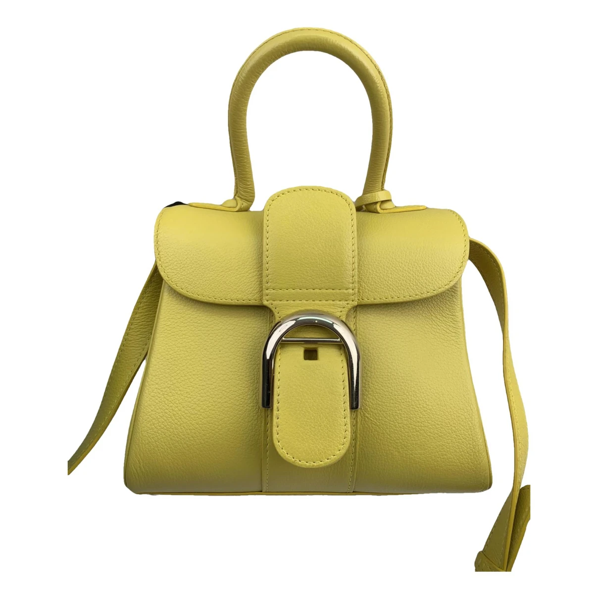 Pre-owned Delvaux Brillant Leather Bag In Yellow