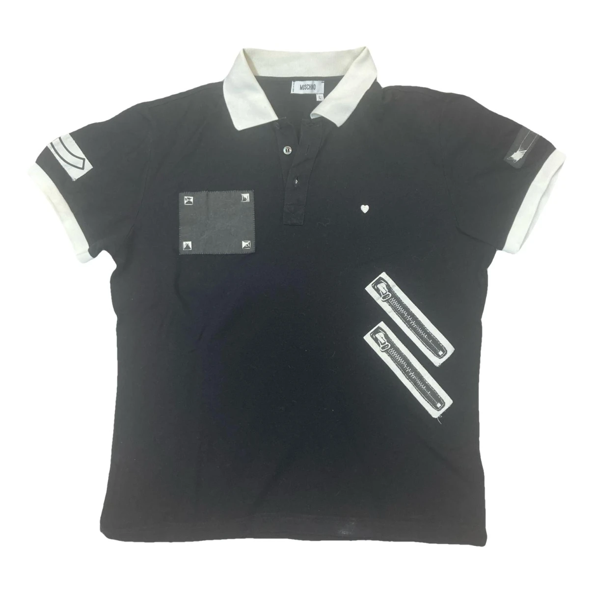 Pre-owned Moschino Polo Shirt In Black