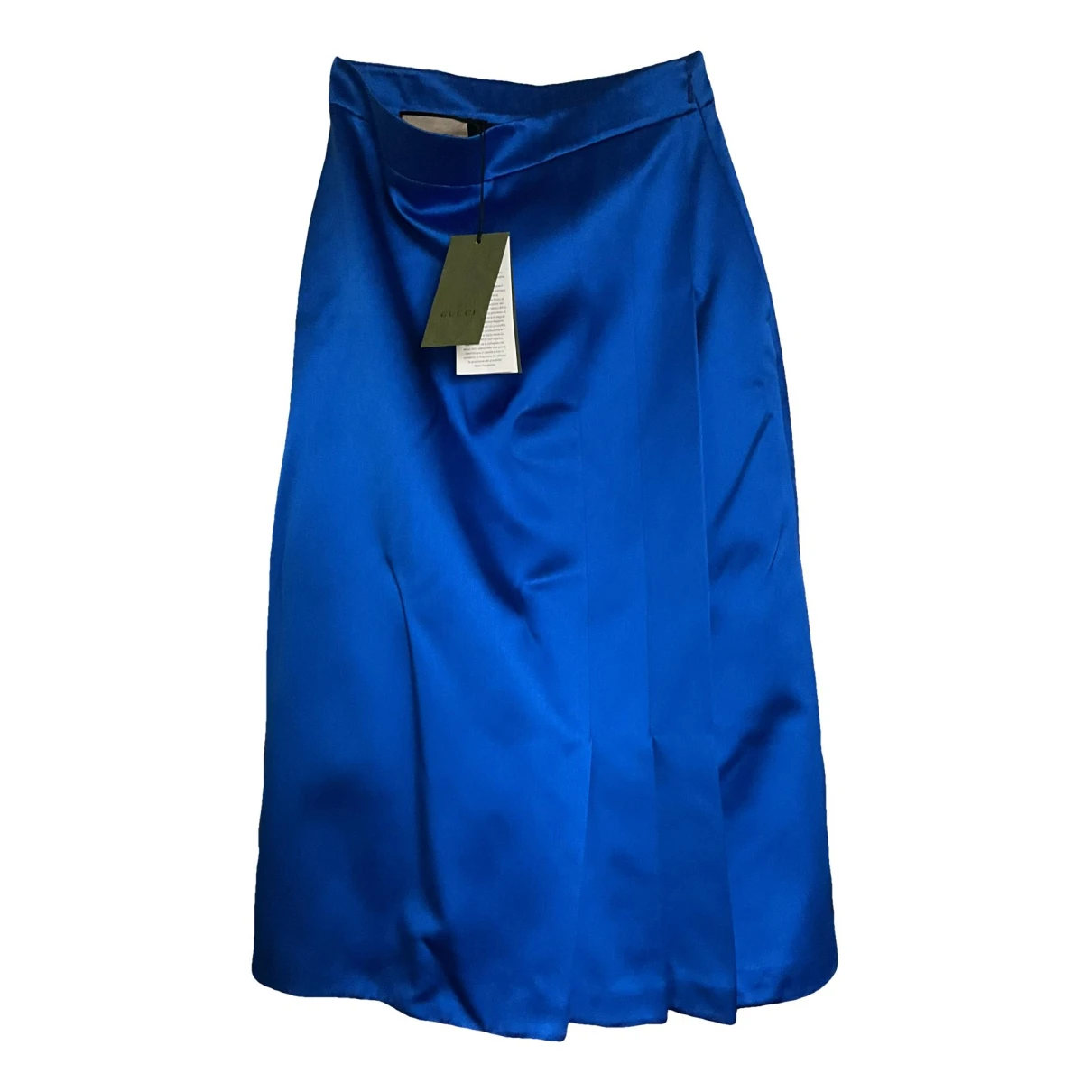 Pre-owned Gucci Silk Mid-length Skirt In Blue