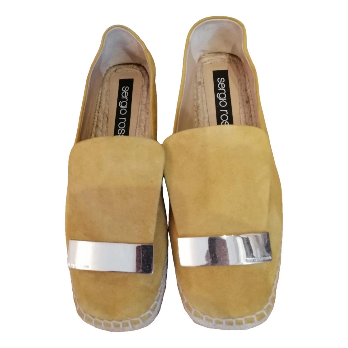 Pre-owned Sergio Rossi Espadrilles In Yellow