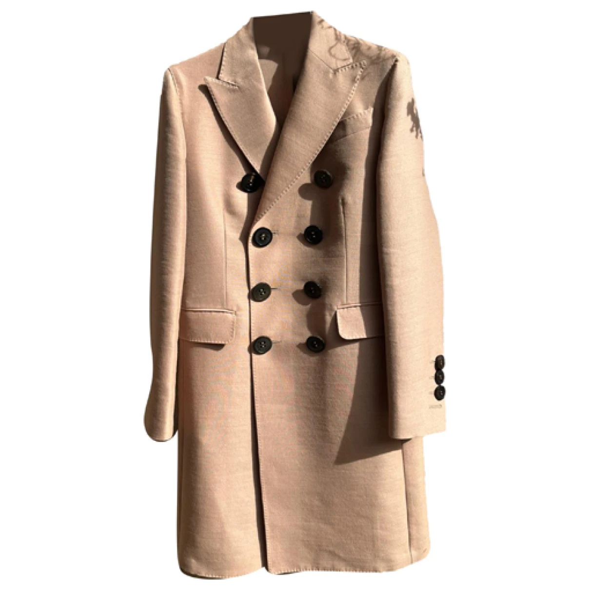 Pre-owned Dsquared2 Wool Coat In Camel