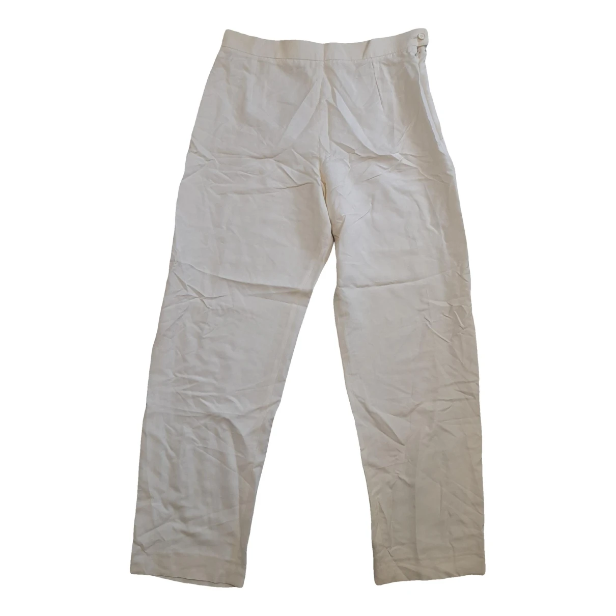 Pre-owned Saint Laurent Large Pants In White