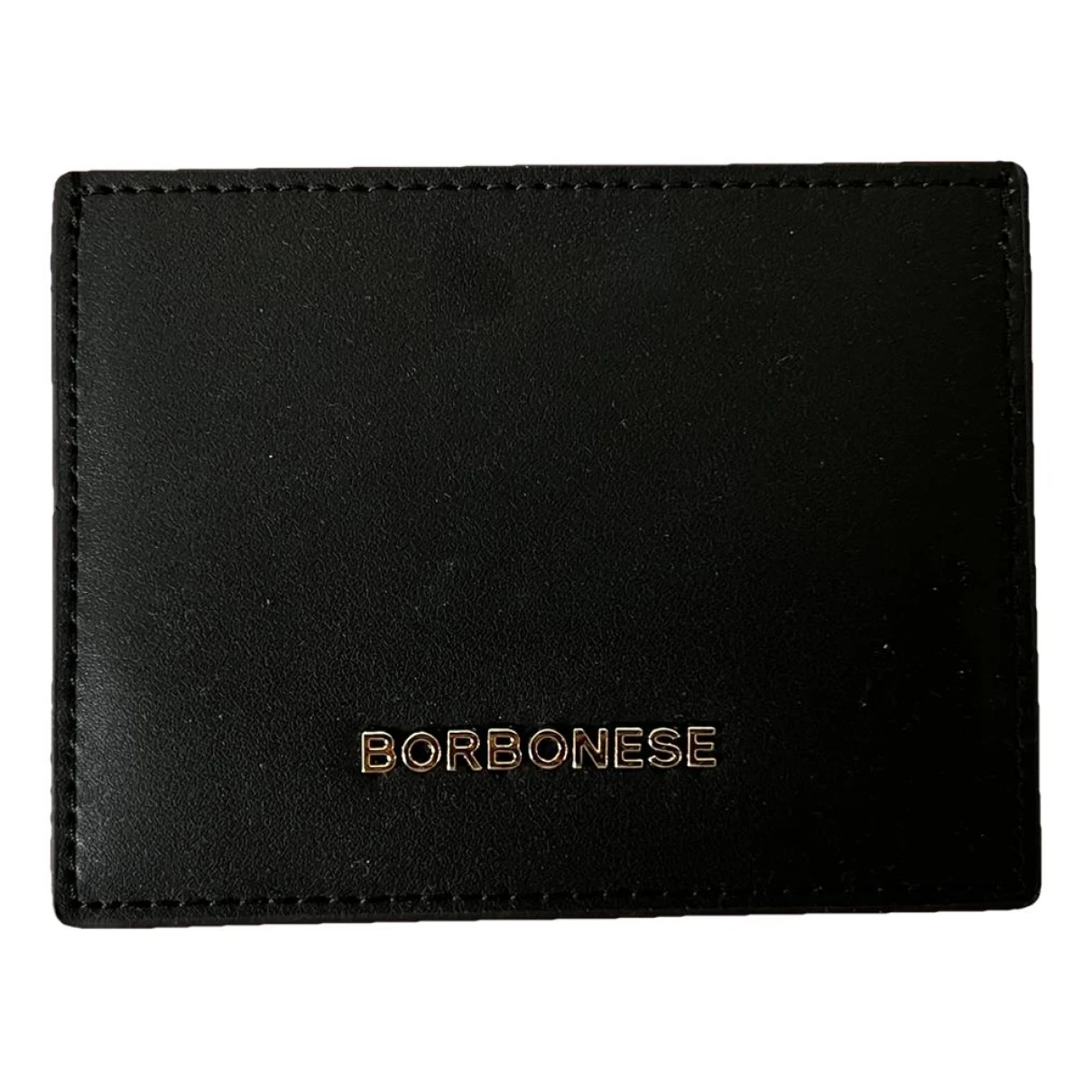 Pre-owned Borbonese Leather Wallet In Black