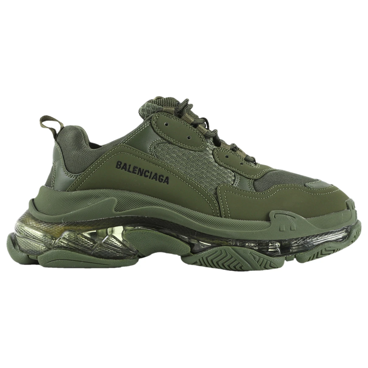 Pre-owned Balenciaga Triple S Low Trainers In Green