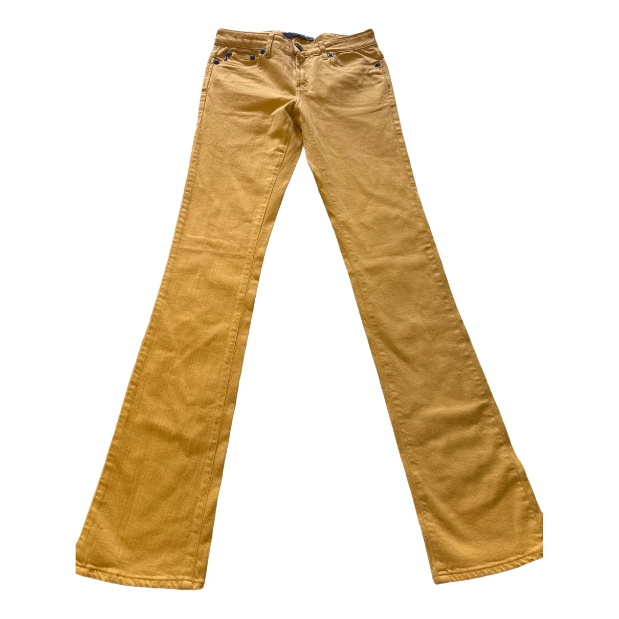 Pre-owned Just Cavalli Slim Jeans In Yellow