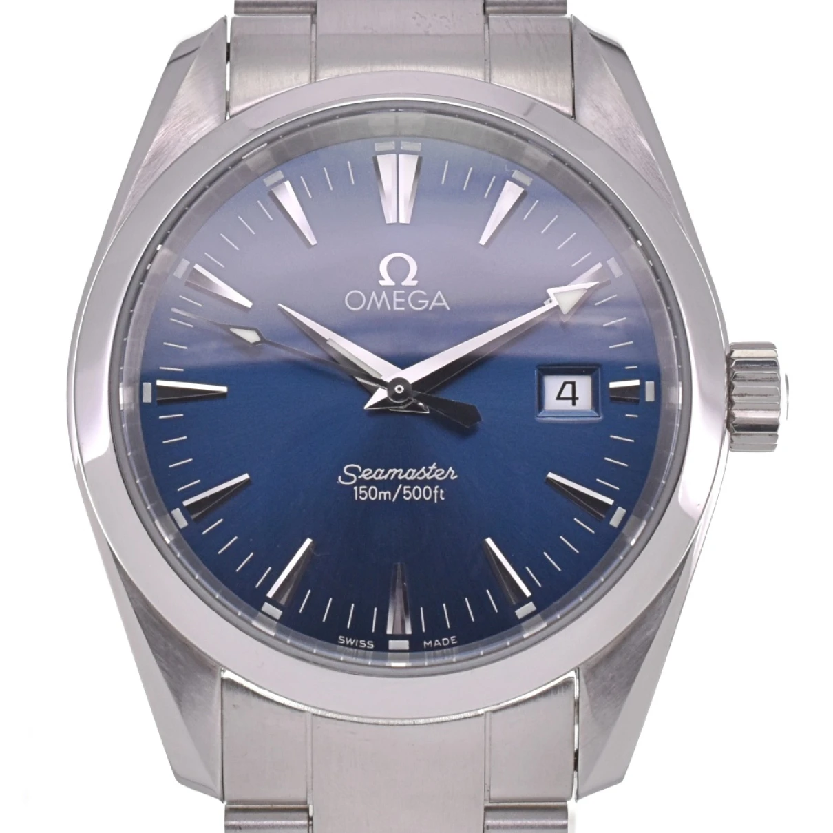 Pre-owned Omega Seamaster Watch In Blue