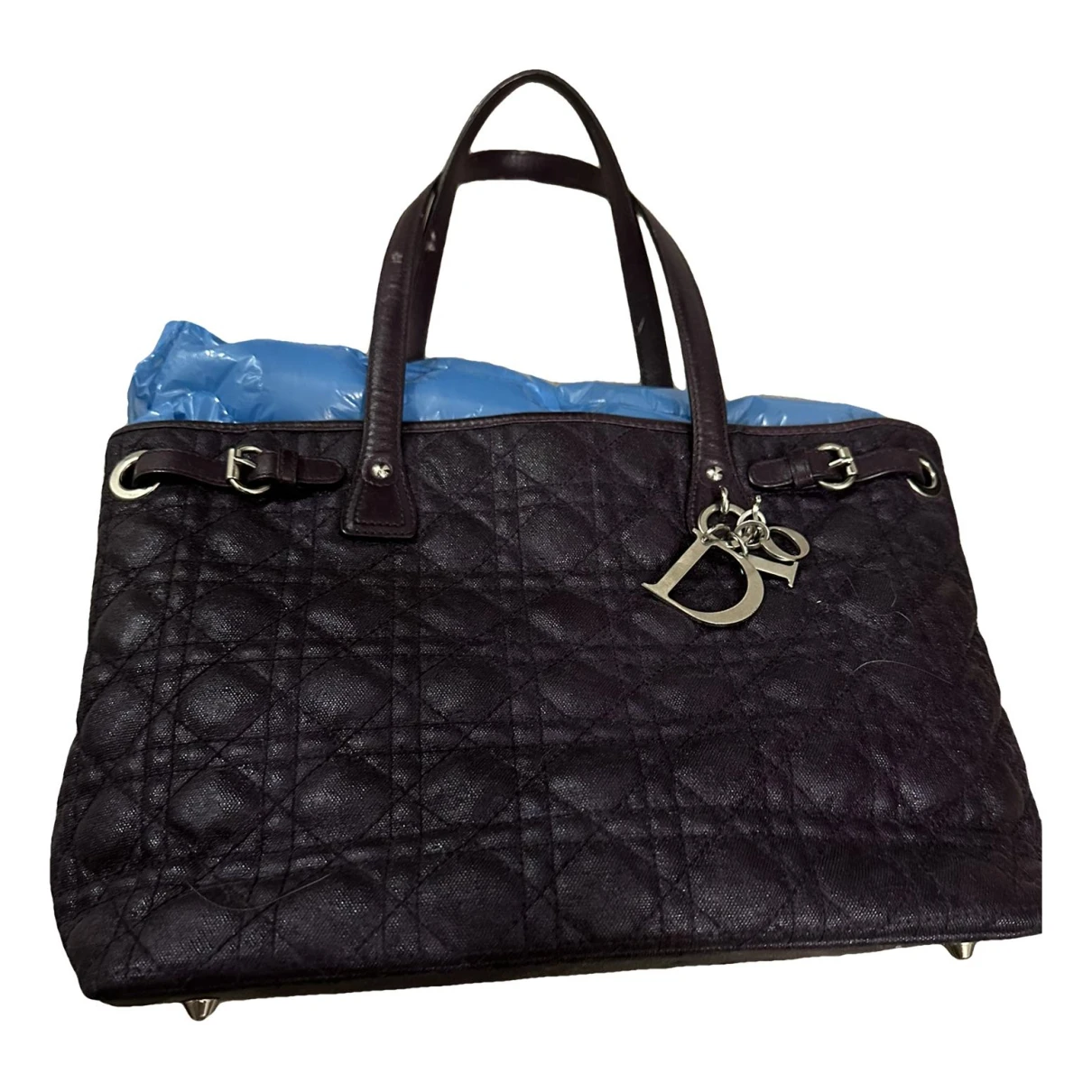 Pre-owned Dior Panarea Leather Handbag In Purple