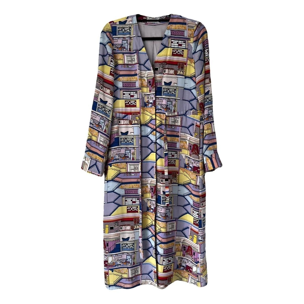 Pre-owned Stine Goya Silk Mid-length Dress In Multicolour