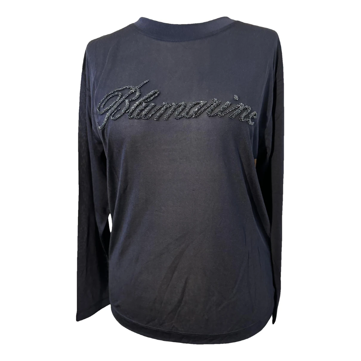 Pre-owned Blumarine Silk T-shirt In Black