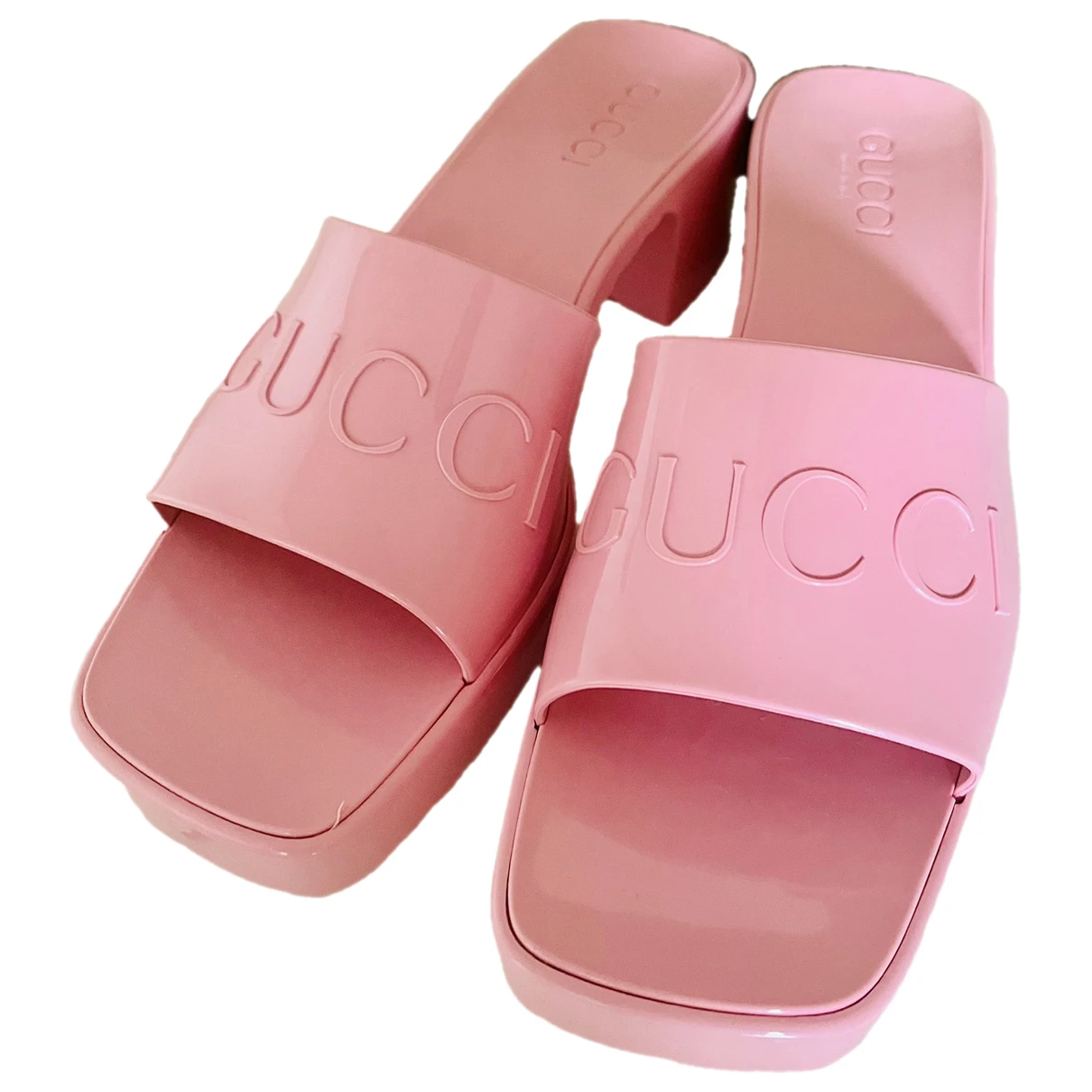 Pre-owned Gucci Mules In Pink