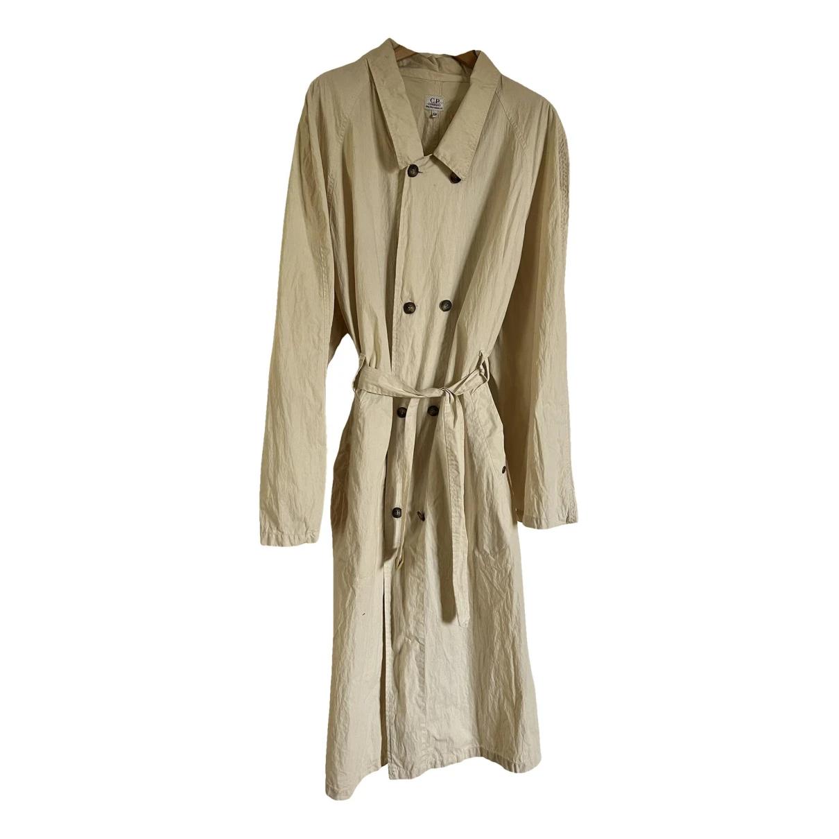 Pre-owned C.p. Company Cloth Trenchcoat In Beige