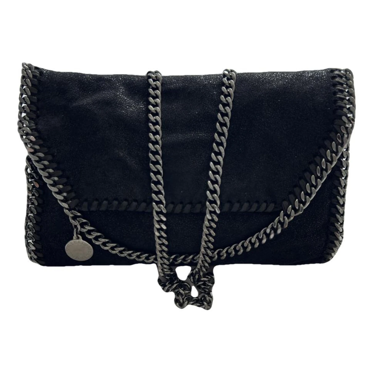 Pre-owned Stella Mccartney Falabella Vegan Leather Crossbody Bag In Black