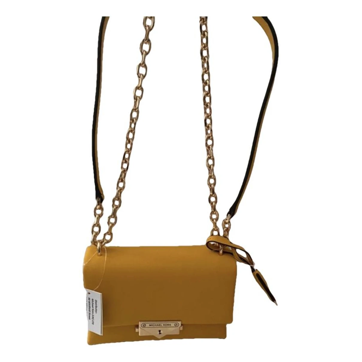 Pre-owned Michael Kors Vegan Leather Crossbody Bag In Yellow