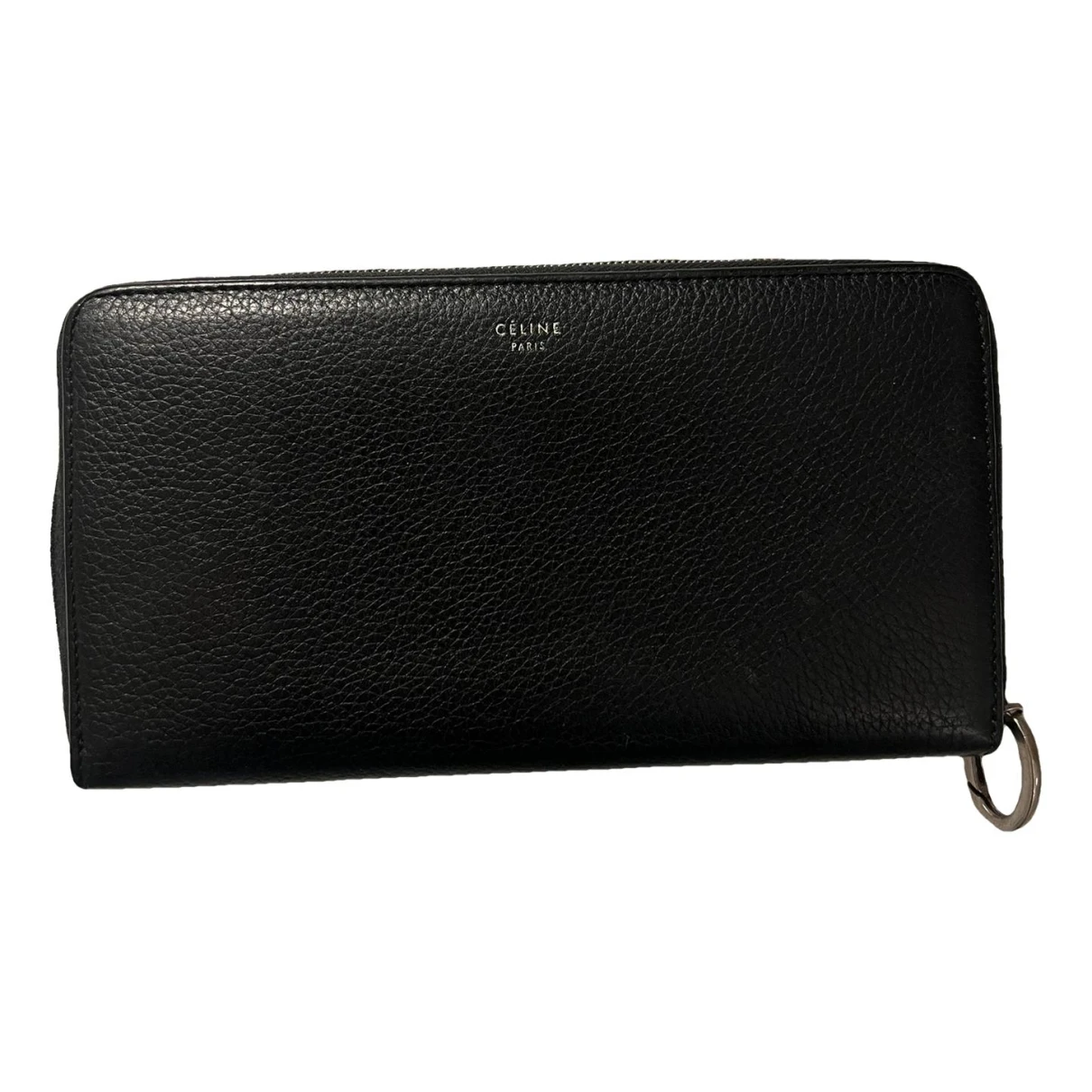 Pre-owned Celine Leather Clutch In Black