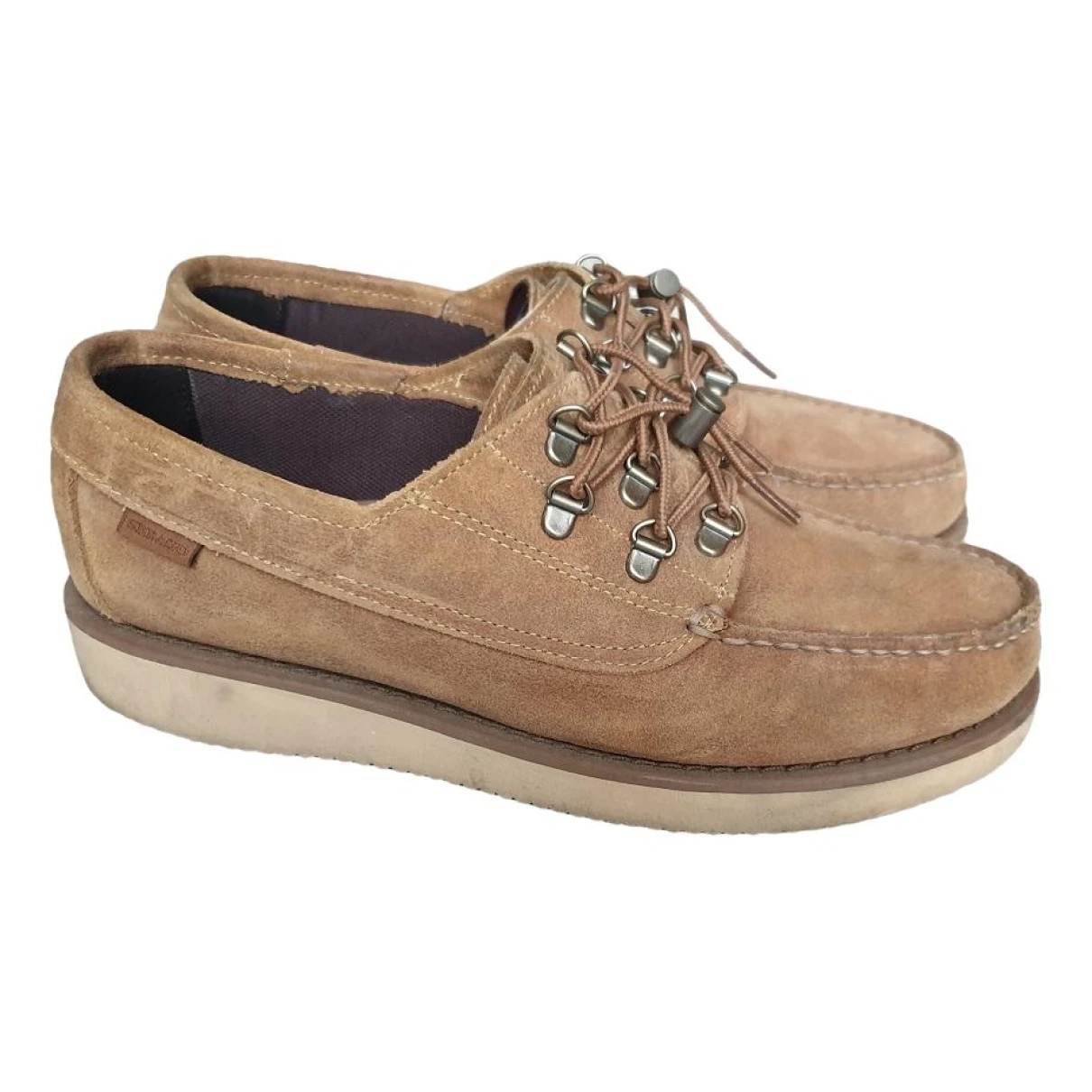 Pre-owned Sebago Leather Flats In Beige