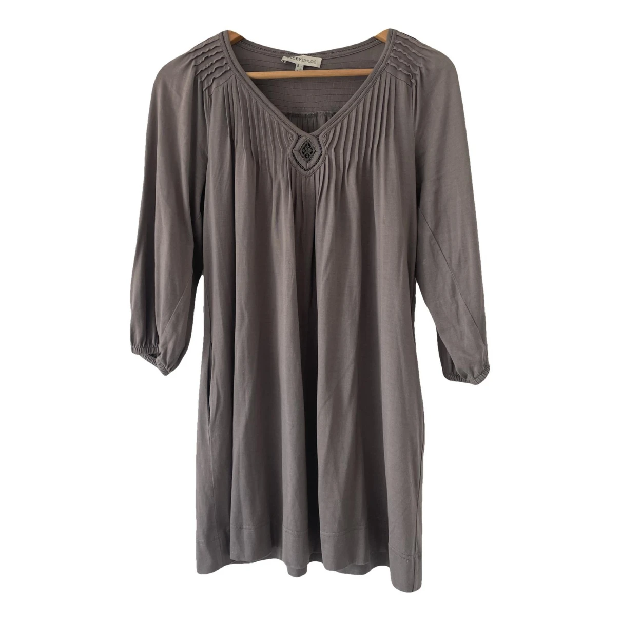 Pre-owned See By Chloé Silk Mini Dress In Brown