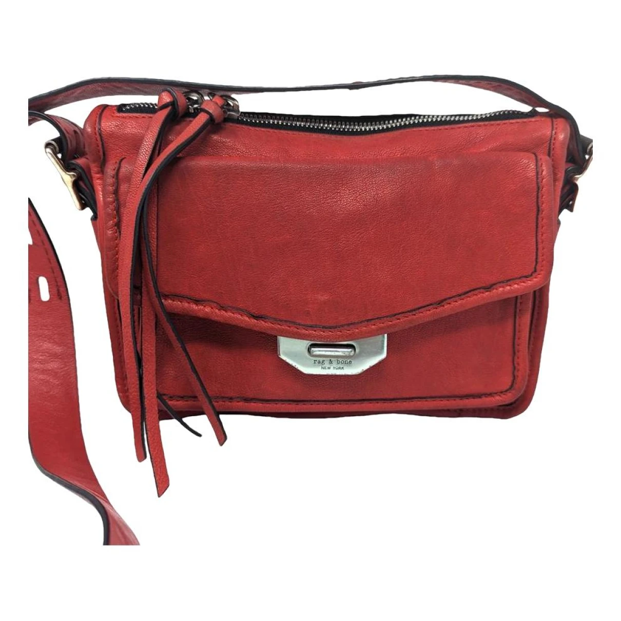 Pre-owned Rag & Bone Leather Crossbody Bag In Red
