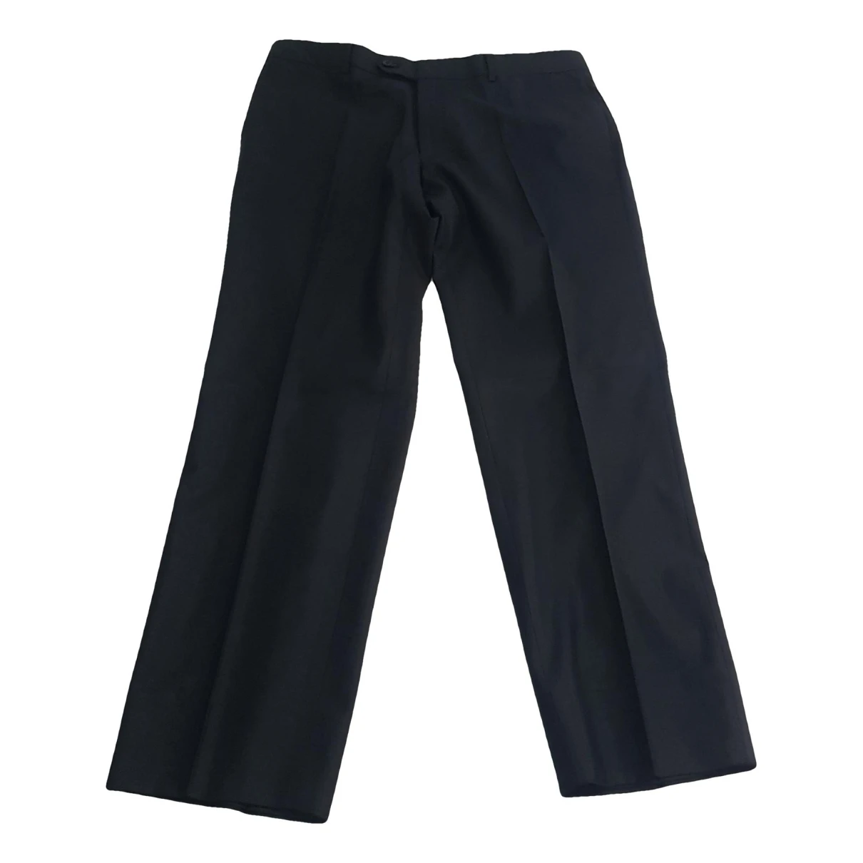 Pre-owned Burberry Wool Trousers In Black