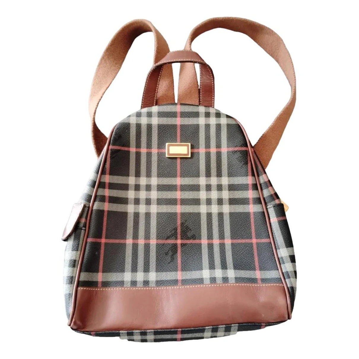 Pre-owned Burberry Cloth Backpack In Grey