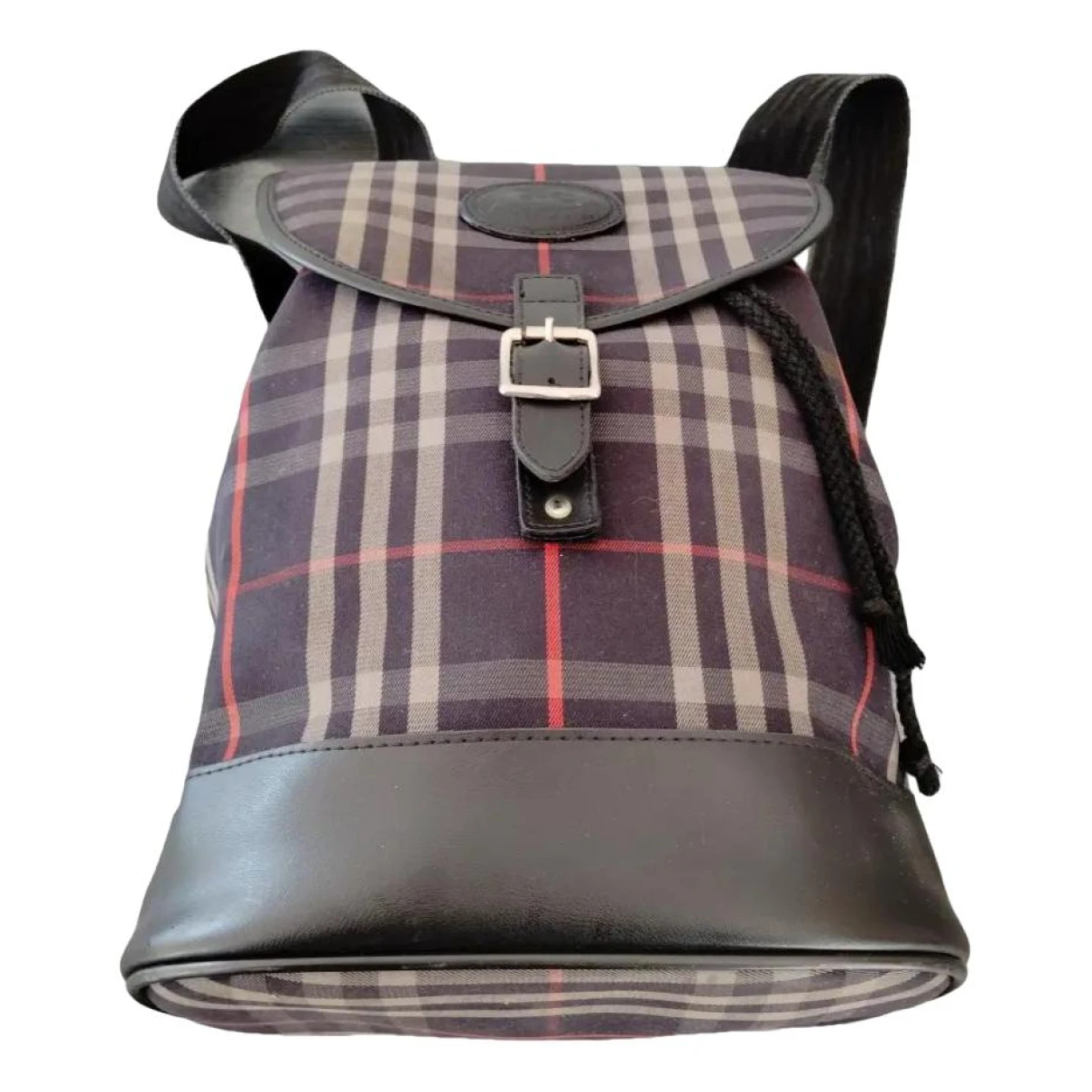 Pre-owned Burberry Cloth Backpack In Navy