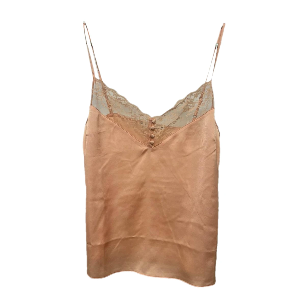 Pre-owned Guess Silk Camisole In Orange